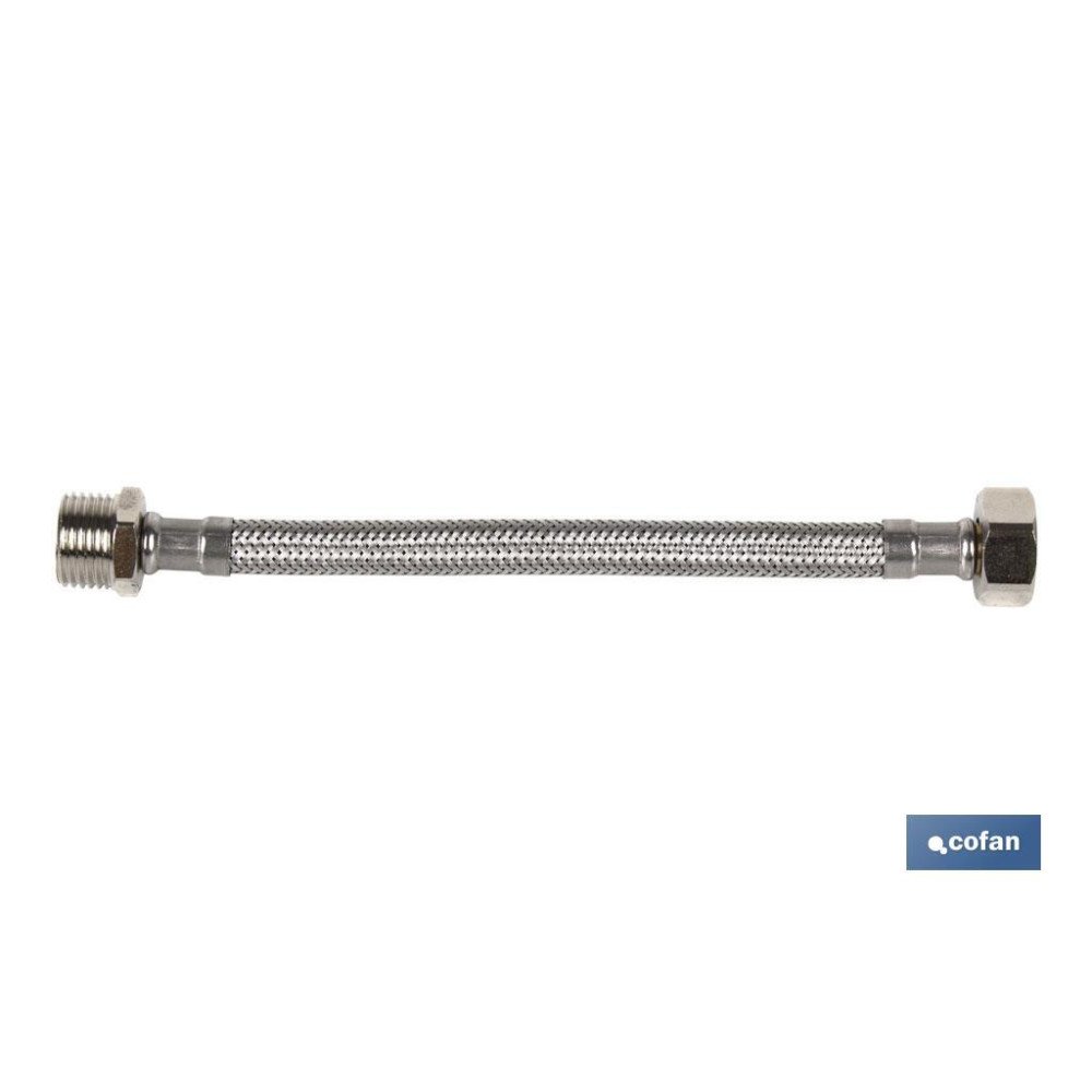 CONEXIÓN FLEXIBLE INOX M1/2-H3/8 25 CM. (PACK: 1 UDS)