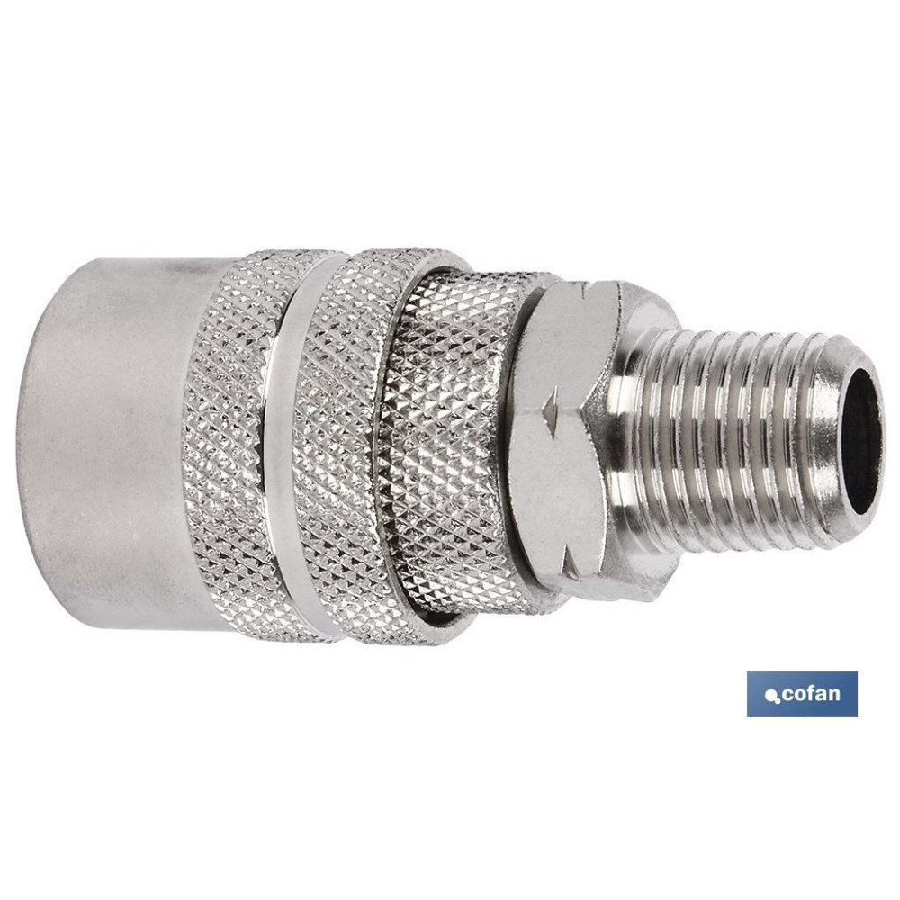 ENCHUFE RAPIDO ROSCA MACHO 1/4 (PACK: 1 UDS)