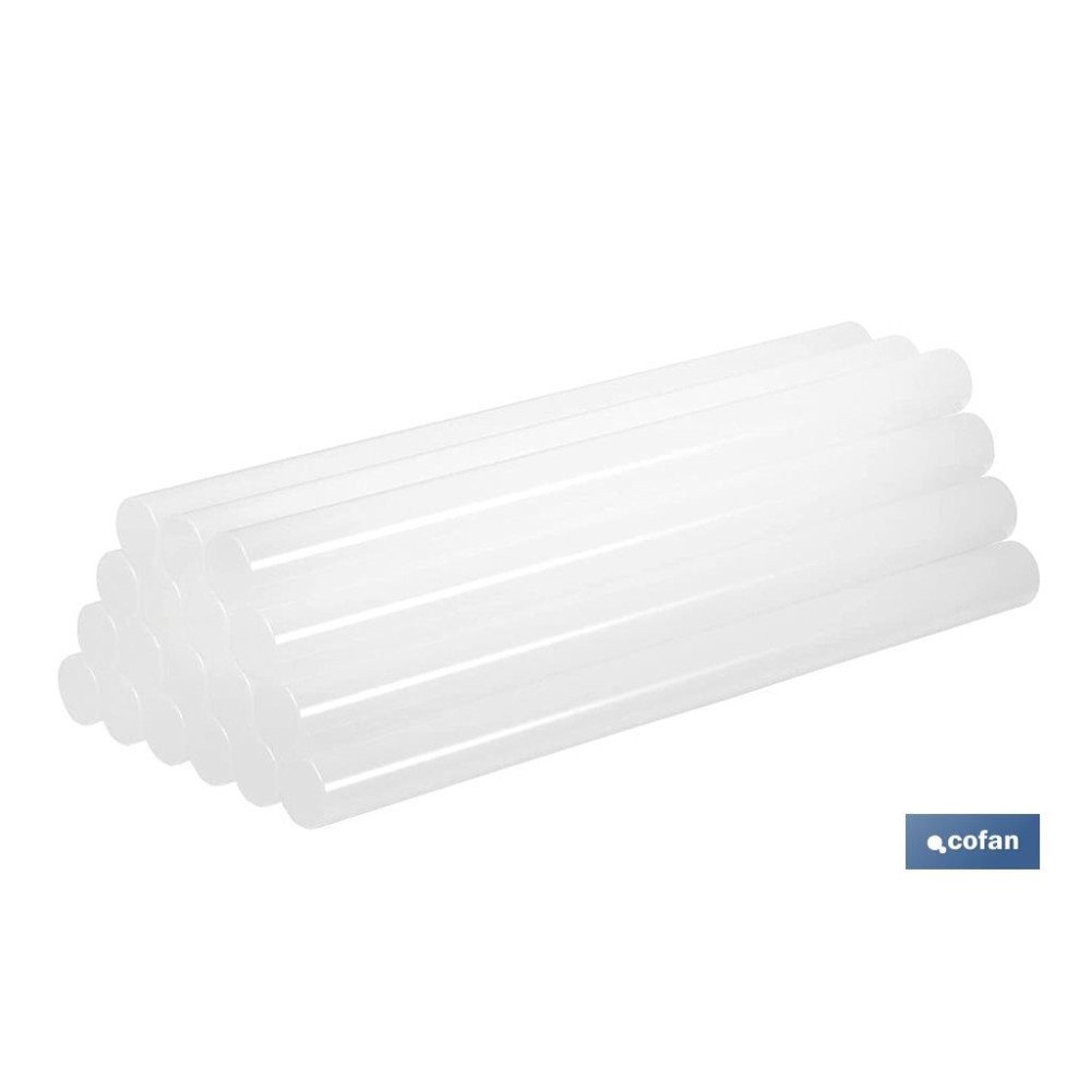 COLA TERMOFUSIBLE TRANSPARENTE BARRAS Ø7 X 185 MM  20 UDS (PACK: 1 UDS)