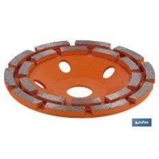 CORONA DOBLE PISTA MAMPOSTERIA 100MM - H22,2 (PACK: 1 UDS)