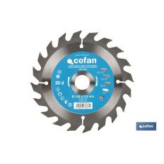 DISCO DE SIERRA CIRCULAR PARA MADERA Ø140 X 2,5 X 20 MM, 20 DIENTES (PACK: 1 UDS)