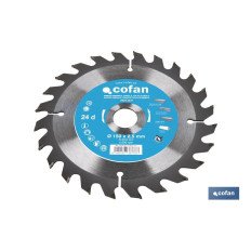 DISCO DE SIERRA CIRCULAR PARA MADERA Ø150 X 2,5 X 20 MM, 24 DIENTES (PACK: 1 UDS)