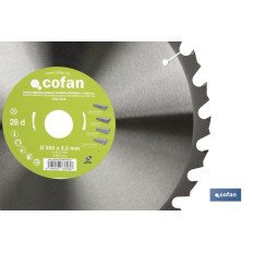 DISCO DE SIERRA INGLETADORA PARA MADERA/METAL Ø350 X 2,2 X 30 MM, 28 DIENTES (PACK: 1 UDS)