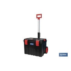 CAJA DE HERRAMIENTAS HEAVY DUTY CON ASA TELESCÓPICA Y RUEDAS 530 x 355 x 390 MM (PACK: 1 UDS)