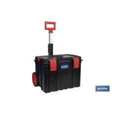 CAJA DE HERRAMIENTAS HEAVY DUTY CON ASA TELESCÓPICA Y RUEDAS 530 x 355 x 390 MM (PACK: 1 UDS)