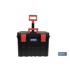 CAJA DE HERRAMIENTAS HEAVY DUTY CON ASA TELESCÓPICA Y RUEDAS 530 x 355 x 390 MM (PACK: 1 UDS)