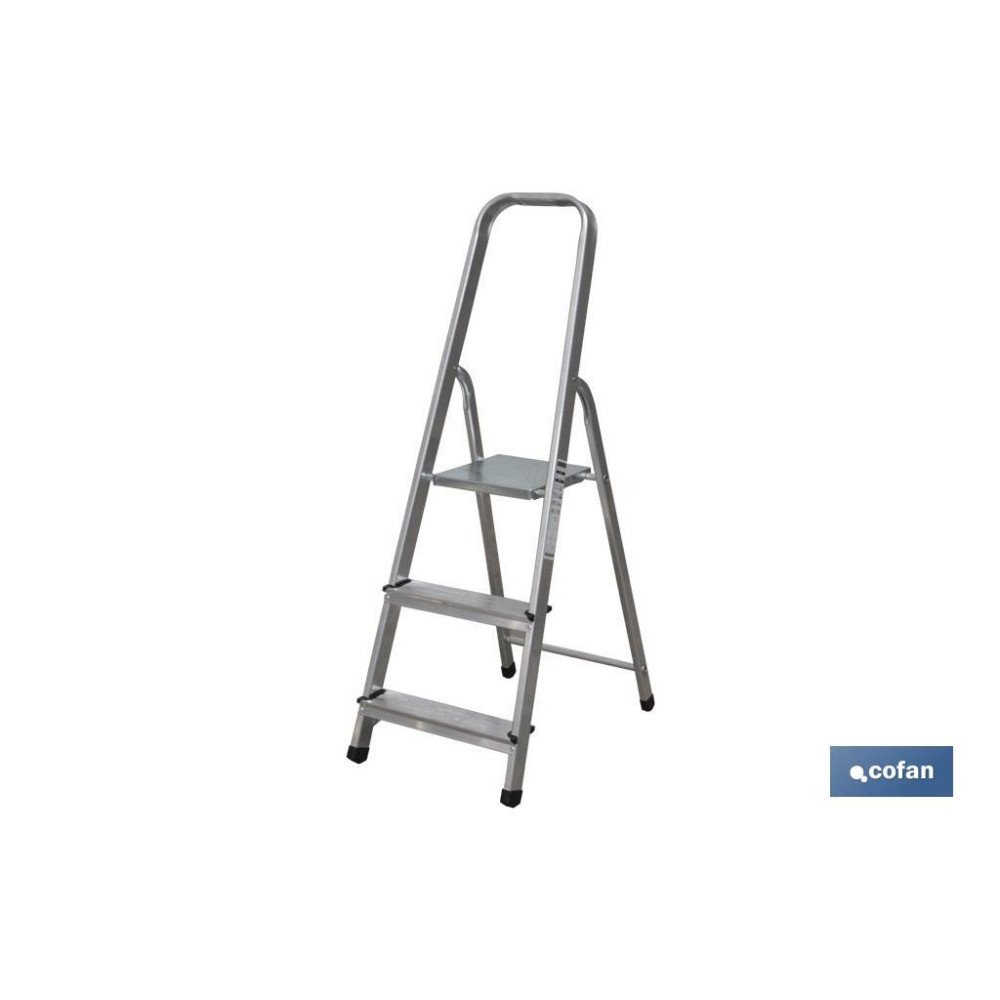 ESCALERA ALUMINIO 3 PELDAÑOS Y 0,65 M ALTURA ÚTIL (PACK: 1 UDS)