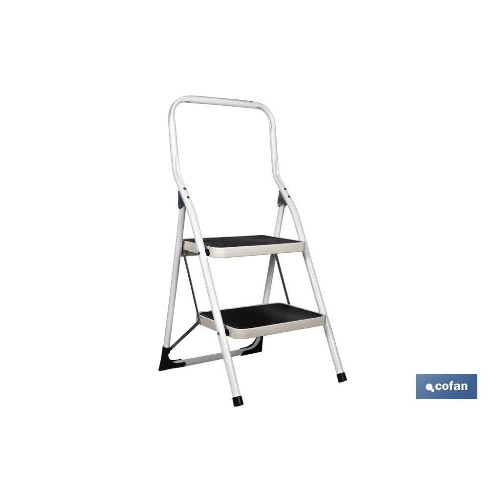 ESCALERA DOMÉSTICA ACERO 2 PELDAÑOS ALTURA 46 CM (PACK: 1 UDS)