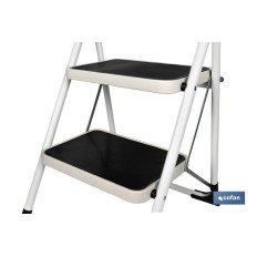 ESCALERA DOMÉSTICA ACERO 2 PELDAÑOS ALTURA 46 CM (PACK: 1 UDS)
