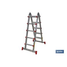 ESCALERA ALUMINIO MULTIPOSICIÓN 4 x 4 PELDAÑOS Y 3,83 M (PACK: 1 UDS)