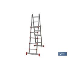 ESCALERA ALUMINIO MULTIPOSICIÓN 4 x 4 PELDAÑOS Y 3,83 M (PACK: 1 UDS)