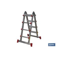 ESCALERA ALUMINIO MULTIPOSICIÓN 4 x 5 PELDAÑOS Y 4,83 M (PACK: 1 UDS)