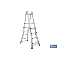 ESCALERA PLUS ALUMINIO MULTIPOSICIÓN 4 x 4 PELDAÑOS Y 3,83 M (PACK: 1 UDS)