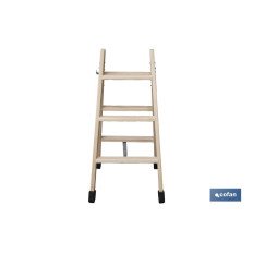 ESCALERA MADERA DOBLE 3 PELDAÑOS 0,75 M (PACK: 1 UDS)