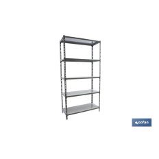 ESTANTERÍA ANTRACITA 5 BALDAS DE ACERO GALVANIZADO 1800 X 900 X 400 MM (PACK: 1 UDS)