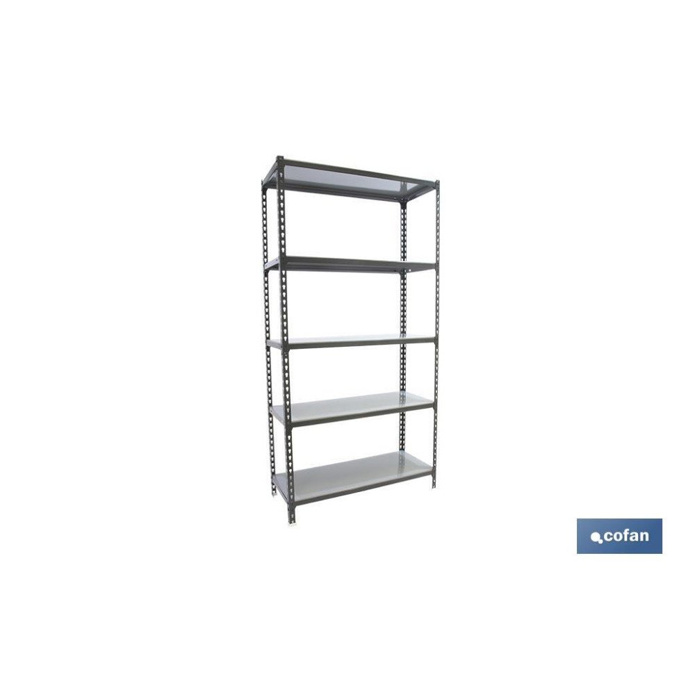ESTANTERÍA ANTRACITA 5 BALDAS DE ACERO GALVANIZADO 1800 X 900 X 400 MM (PACK: 1 UDS)