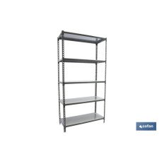 ESTANTERÍA ANTRACITA 5 BALDAS DE ACERO GALVANIZADO 1800 X 900 X 400 MM (PACK: 1 UDS)
