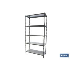 ESTANTERÍA ANTRACITA 5 BALDAS DE ACERO GALVANIZADO 1800 X 900 X 400 MM (PACK: 1 UDS)