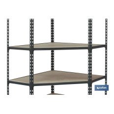 ESTANTERÍA ANTRACITA RINCONERA 5 BALDAS DE MADERA 1800 X 900 X 400 MM (PACK: 1 UDS)