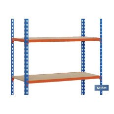 ESTANTERÍA AZUL/NARANJA 5 BALDAS DE MADERA 2000 X 1000 X 500 MM (PACK: 1 UDS)