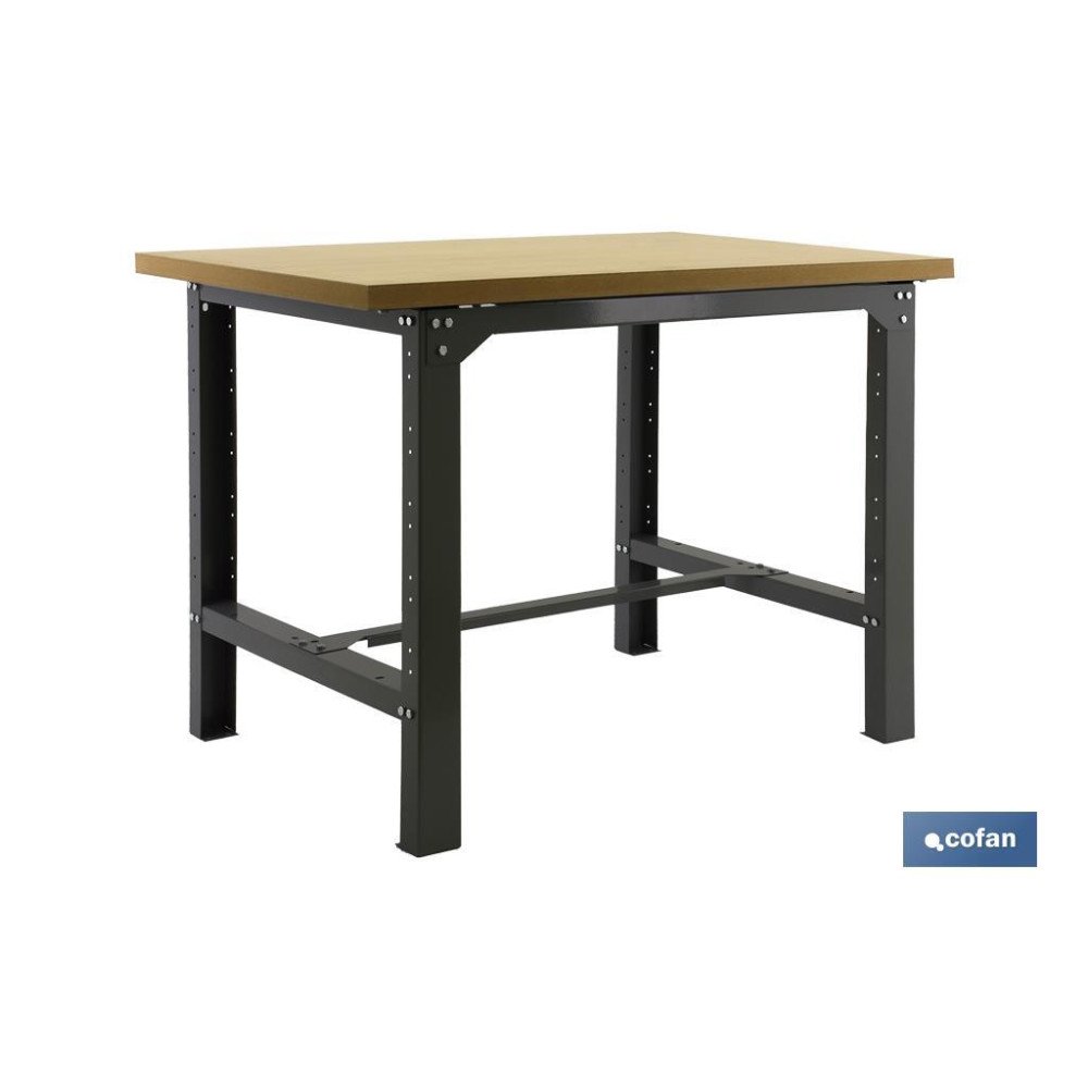 BANCO DE TRABAJO MADERA ANTRACITA L-1200 MM (PACK: 1 UDS)