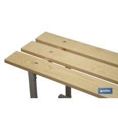 BANCO DE VESTUARIO MADERA L-1000 MM (PACK: 1 UDS)