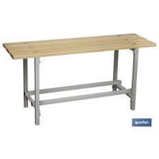BANCO DE VESTUARIO MADERA L-1000 MM (PACK: 1 UDS)