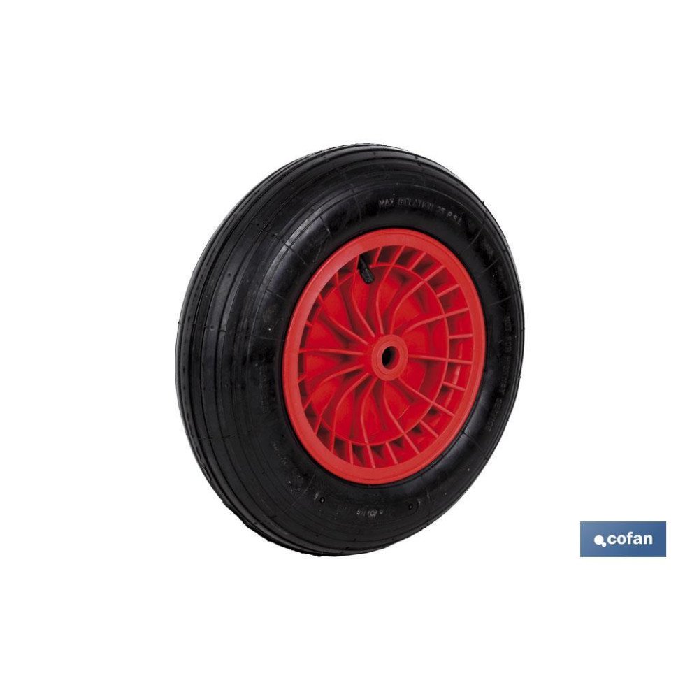 RUEDA CARRET. OBRA LLANTA ABS NEUMATICA (PACK: 1 UDS)