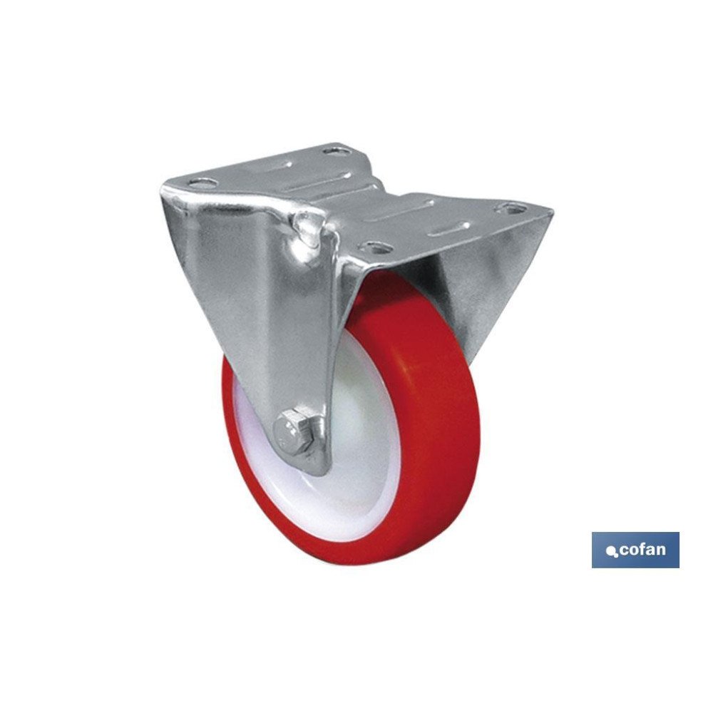 RUEDA POLIURETANO FIJA Ø100X30MM (PACK: 1 UDS)