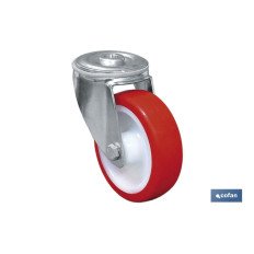 RUEDA POLIURETANO PASANTE...