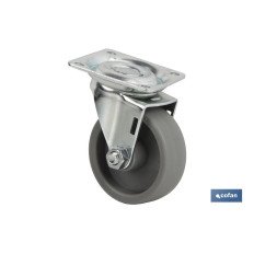 RUEDA POLIPROPILENO 50X18MM PLACA (PACK: 4 UDS)
