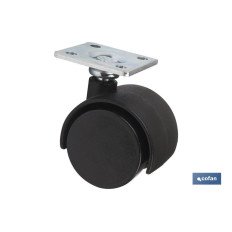 RUEDA PLASTIC Ø30MM PLACA (PACK: 4 UDS)