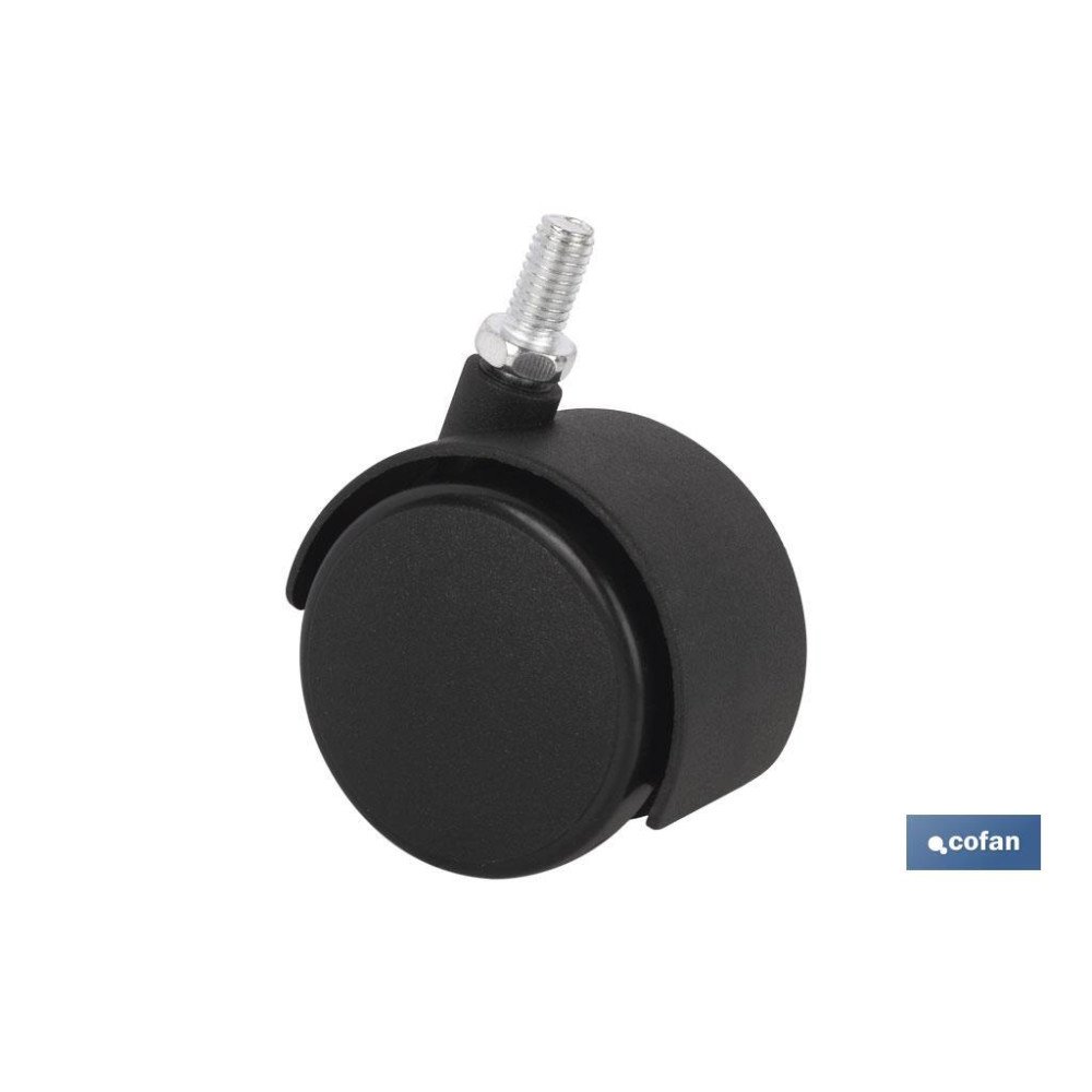 RUEDA PLASTIC Ø50MM TORNILLO 8X15 (PACK: 4 UDS)
