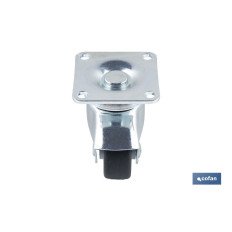 RUEDA GOMA/GRIS PLACA Ø30X18MM (PACK: 4 UDS)
