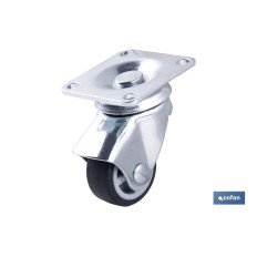 RUEDA GOMA/GRIS PLACA Ø30X18MM (PACK: 4 UDS)