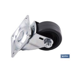RUEDA GOMA/GRIS PLACA Ø40X18MM (PACK: 4 UDS)