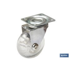 RUEDA TRANSP/CROMADO PLACA...