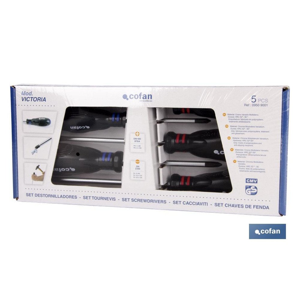 SET DESTORNILLADOR 5 PCS (PACK: 1 UDS)