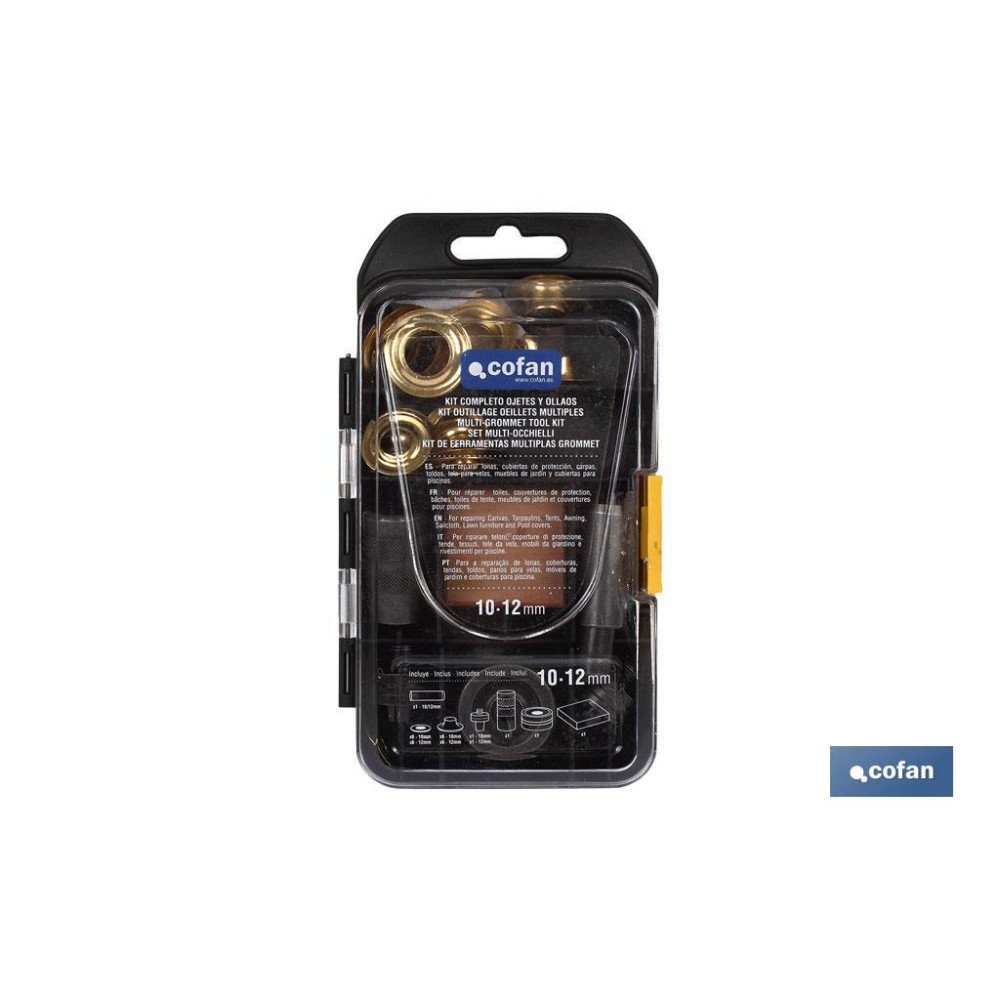 KIT COMPLETO OJETES Y OLLAOS EN 10 Y 12 mm (PACK: 1 UDS)