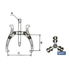 EXTRACTOR 3 GARRAS ARTICULADAS 12 50-317 (PACK: 1 UDS)