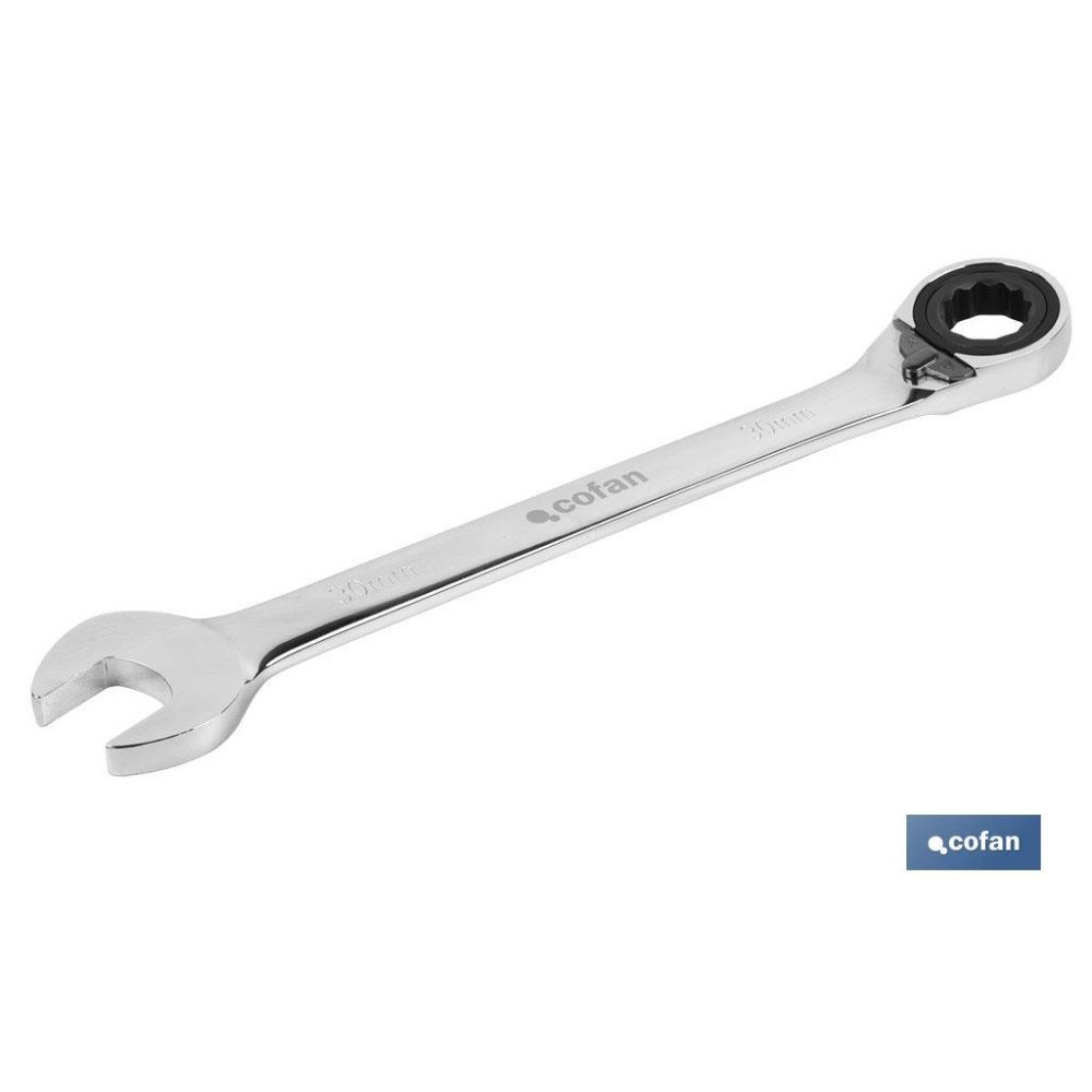 LLAVE COMBINADA CARRACA REVERS. 30MM (PACK: 1 UDS)