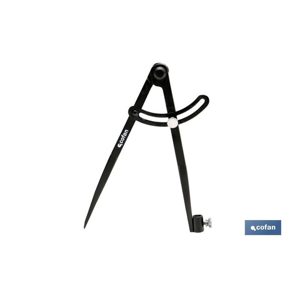 COMPAS DE PUNTAS C/SOPORTE Y FIJADOR 200 mm (PACK: 1 UDS)