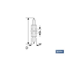 CUCHILLA RECAMBIO 19X5 ALU, CU, INOX (PACK: 1 UDS)