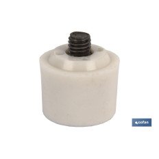 CABEZAL MARTILLO DE NYLON BLANCO Ø28 MM (PACK: 1 UDS)