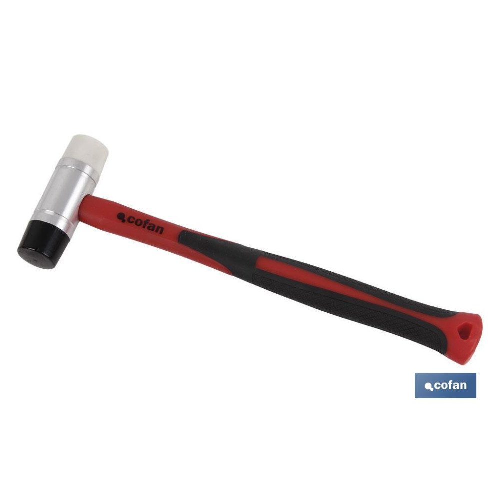 MARTILLO NYLON/PU Ø45 MM CON MANGO FIBRA (PACK: 1 UDS)