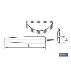 LIMA MEDIA CAÑA 250mm GR-9 BASTA (PACK: 1 UDS)