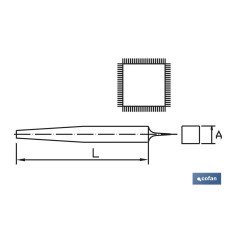 LIMA CUADRADA 100mm GR-22 ENTREFINA (PACK: 1 UDS)