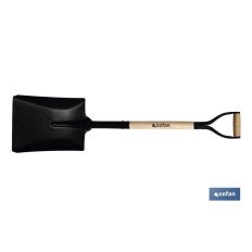 PALA CUADRADA 340mm MANGO MADERA CERRADO (PACK: 1 UDS)