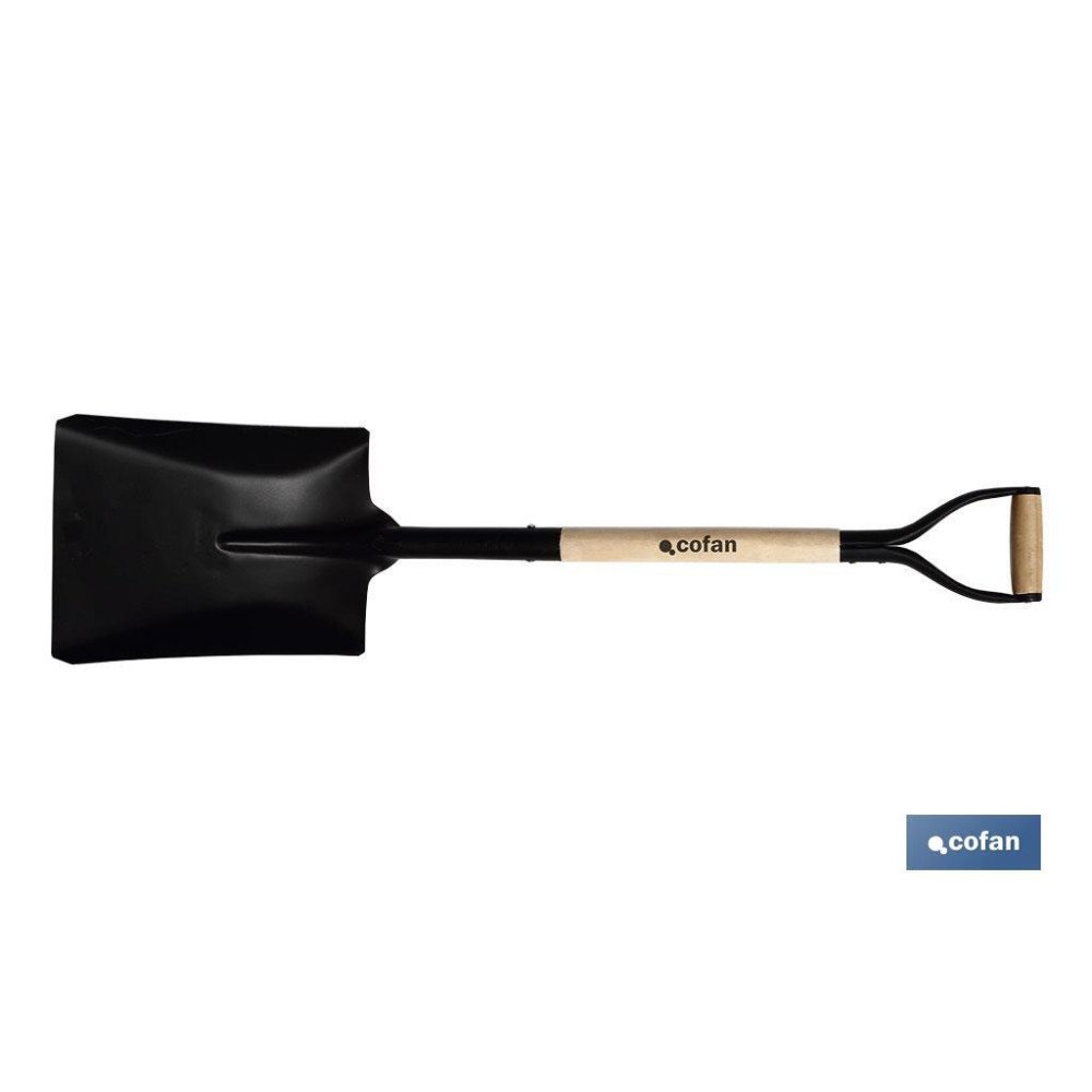 PALA CUADRADA 340mm MANGO MADERA CERRADO (PACK: 1 UDS)