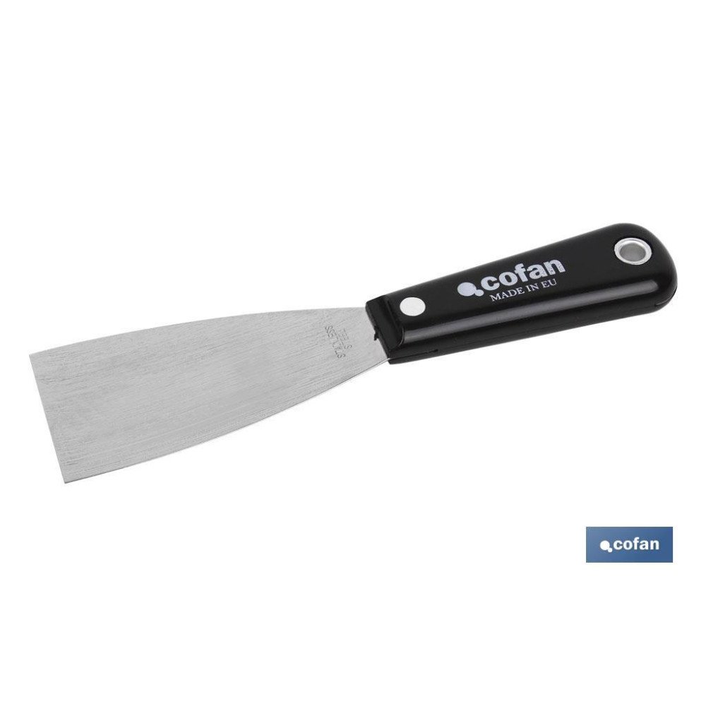 ESPATULA INOX CON MANGO ABS 100MM (PACK: 1 UDS)